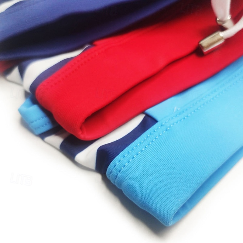 Férfi Úszónadrágok Fürdőnadrág Boxer fazonú fürdőnadrágok Csík Zsinór Gyors szárítás Rugalmas Légáteresztő Alsók Szörfözés Vízi sportok Úszás Nyár 2026 - $15.49 –P20