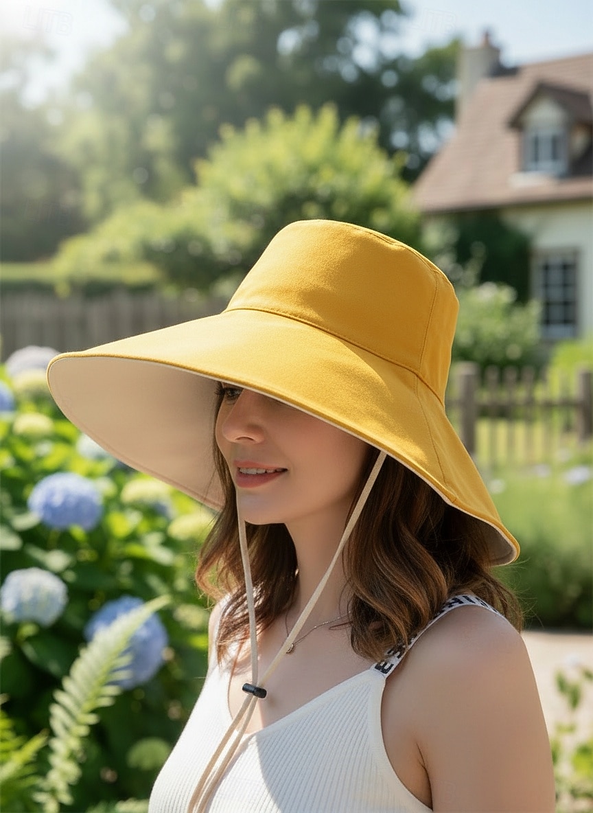 1 pcs Hombre Mujer Gorro para el Sol Gorro para senderismo Ala ancha Verano Al aire libre Protección Solar Filtro Solar Transpirable Reductor del Sudor Sombrero Color sólido Mezcla Poliéster / Algodón 2026 - $19.99 –P1