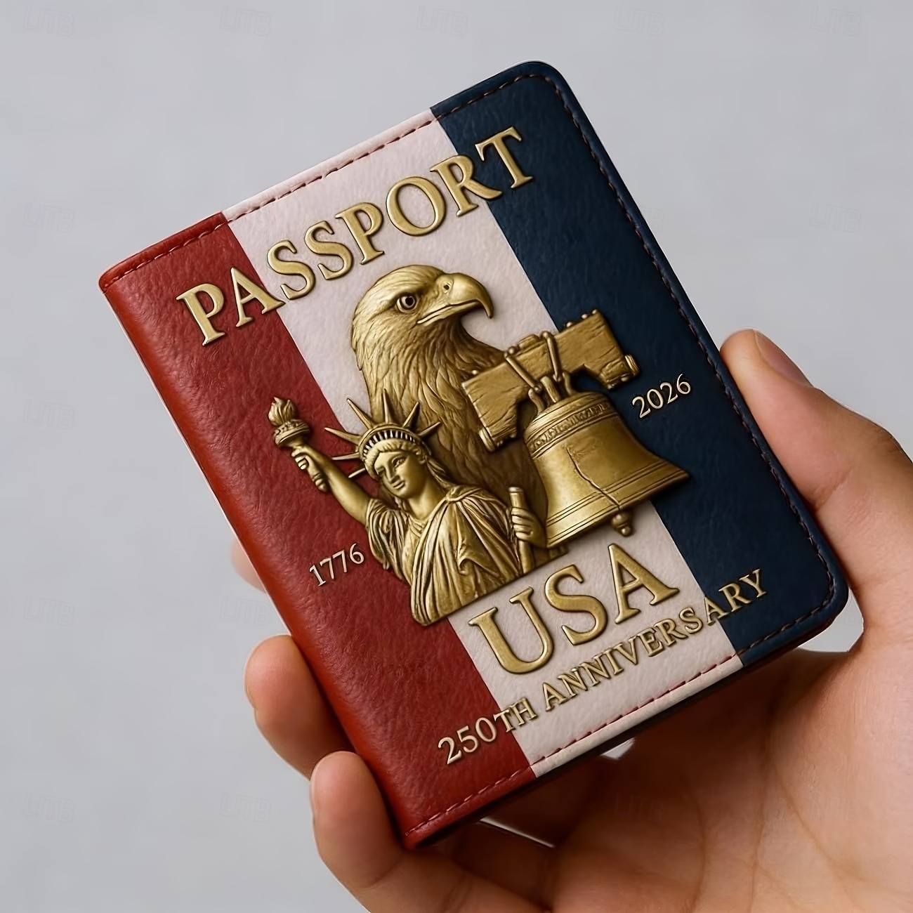 κάτοχος διαβατηρίου για την 250ή επέτειο των Ηνωμένων Πολιτειών, κάτοχος διαβατηρίου για το ιδρυτικό πνεύμα, αναμνηστική έκδοση για τα 250 χρόνια, πορτοφόλι διαβατηρίου ταξιδιού, κλείδωμα RFID, 2026 - $16.99 –P2
