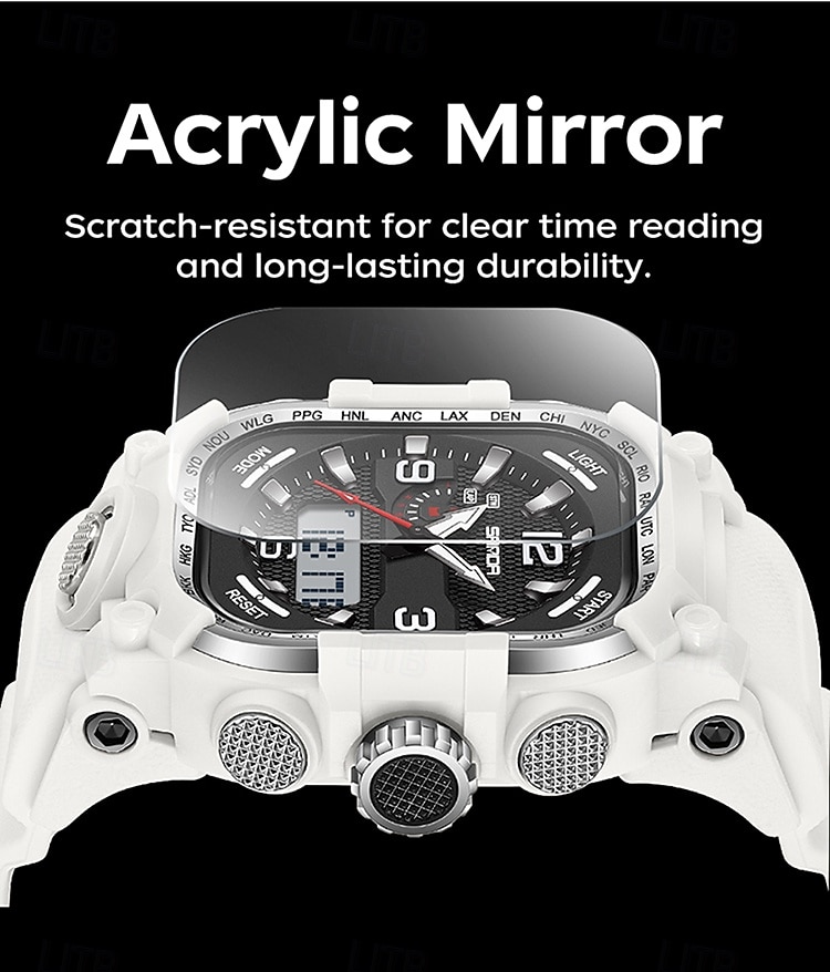 SANDA Men Digital Watch Creative Large Dial Outdoor Sports Luminous Stopwatch Alarm Clock Countdown Silicone Gel Silicone Watch 2026 - $26.99 –P14