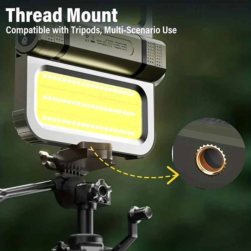 LED-campinglampor, uppladdningsbar magnetlampa, 230° rotation, vikbar, vattentät, soldriven utomhuscampinglampa för vandringstält, överlevnad, nattfiske, promenadarbete 2026 - $82.99 –P3