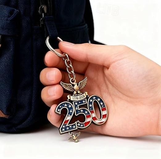 Portachiavi da 10 pezzi per il 250° anniversario degli Stati Uniti, portachiavi con bandiera americana del corpo dei Marines 1776-2026, regali per veterani per cittadini statunitensi, decorazioni del 2026 a $16.99 –P11