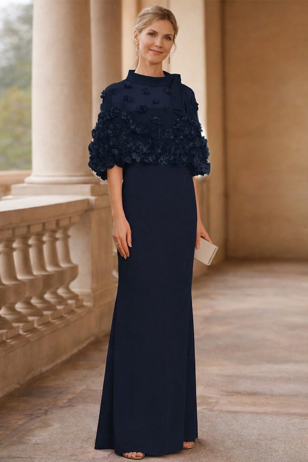 Schlauchkleid Bodenlang Abiballkleider Abendkleid Ballkleid Festliche Kleidung Elegant Halbarm Juwelenhals Hochzeitsgast Formeller Abend Herbsthochzeitsempfang mit Falten 2026 - $175.99 –P7