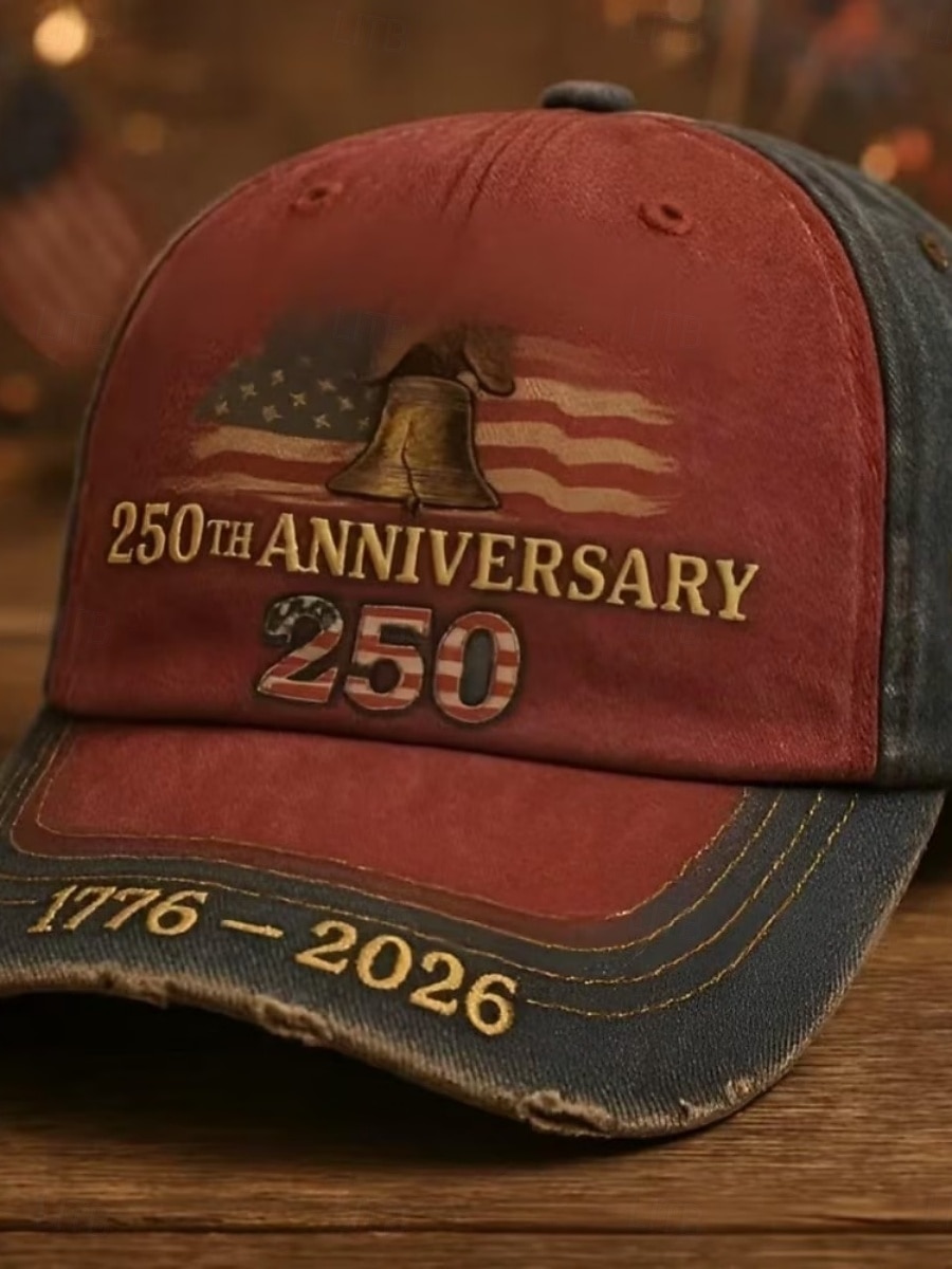 Damen Hut Hut zum 250-jährigen Jubiläum der Vereinigten Staaten Baseballkappe Sonnenhut Sonnenschutz Winddicht Atmungsaktiv Täglich Outdoor Straße Druck Flagge Farbblock 2026 - $13.99 –P1