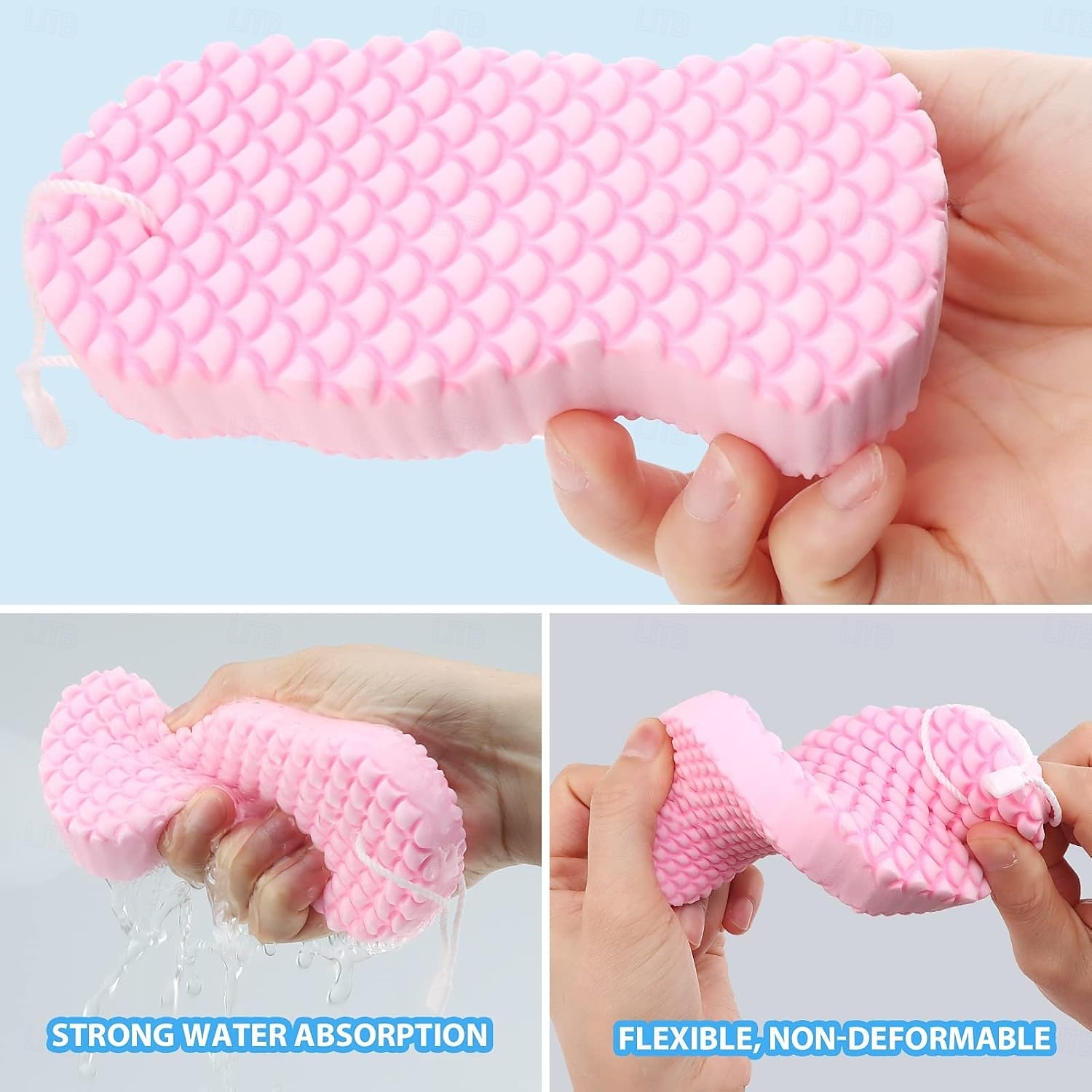 5pcs Magic Exfoliating Body Scrubber,3D Super Soft Exfoliating Bath Sponge, Removes Dead Skin and Impurities from Body-Skin Friendly and Reusable for Adults Children 2026 - $24.99 –P5