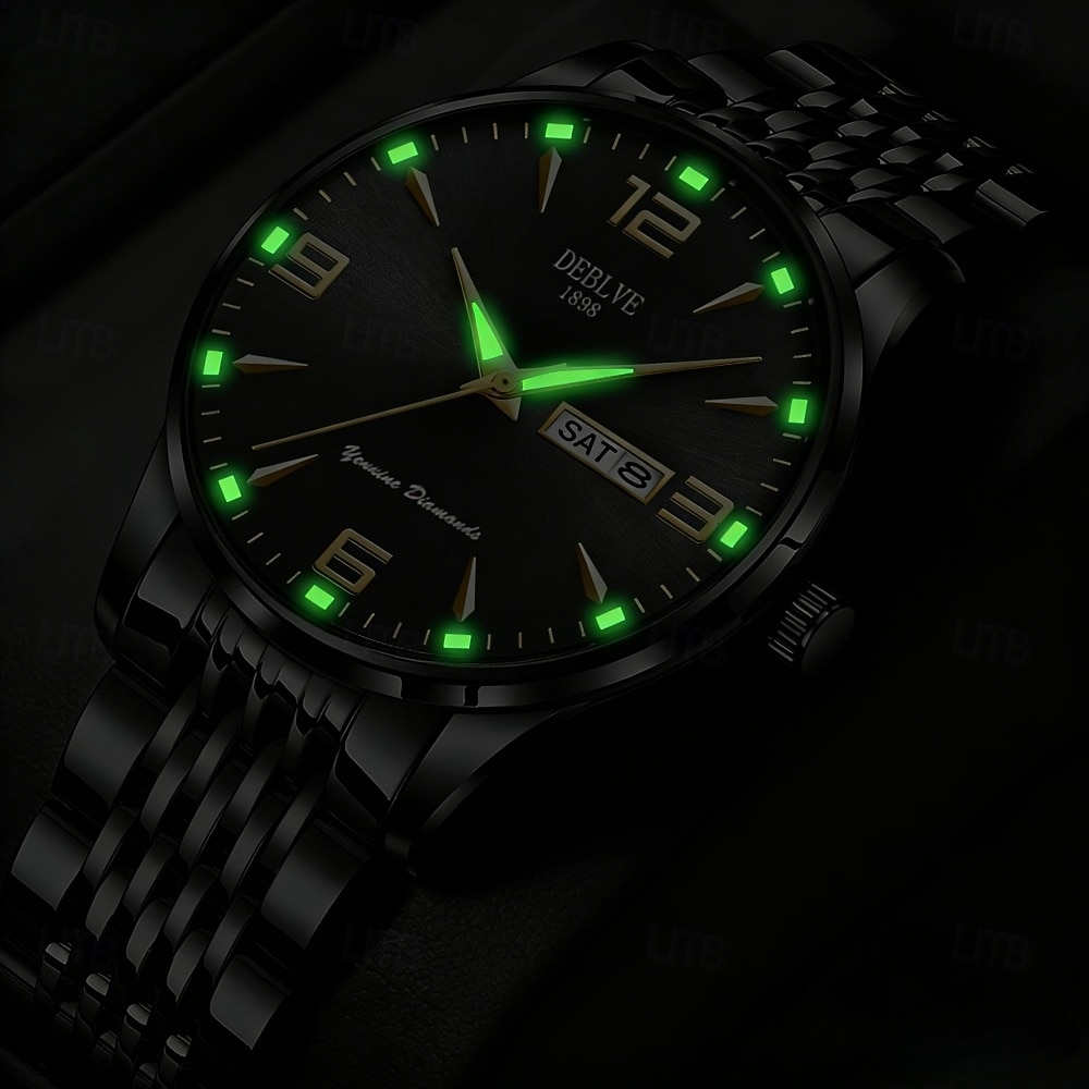 ساعات رجالية، ساعات رجالية فاخرة وجذابة مزودة بوظائف التاريخ والتقويم، وشاشة مضيئة، ساعات رجالية أنيقة وعصرية، أفضل إكسسوارات الرجال، والخيار الأمثل للهدايا 2026 - $21.99 –P4