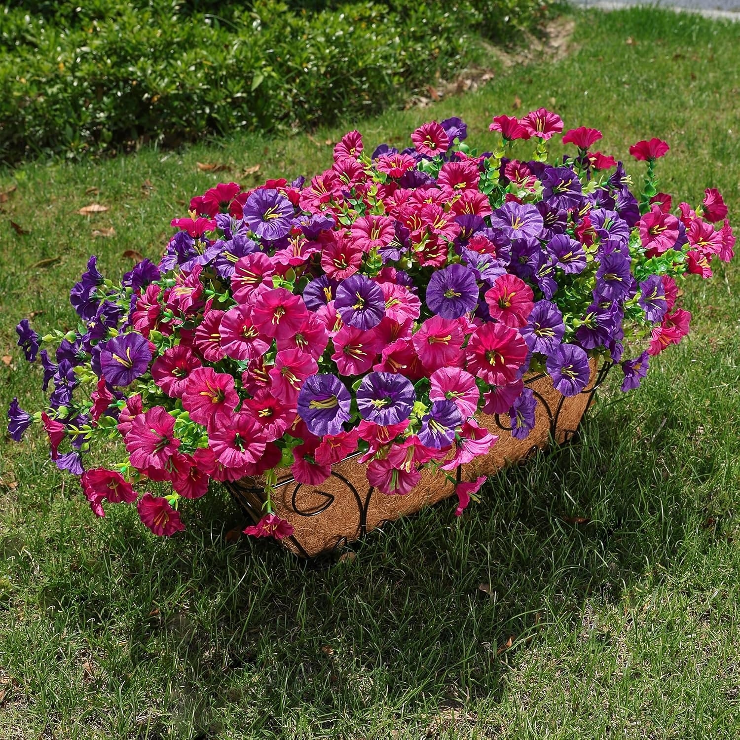 12 Bundles Artificial Flowers Morning Glory for Outdoors Fake Plants Outside Decoration, Silk Colorful Flower with Eucalyptus UV Resistant Realistic Faux Flowers for Planter Porch Patio Yard Garden 2026 - $22.99 –P6