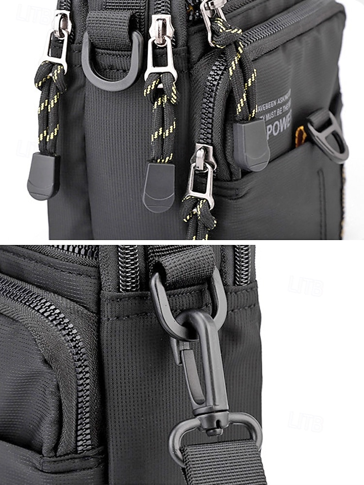 Wasserdichte Herren-Umhängetasche aus Polyester, leicht, geräumig mit mehreren Fächern, verstellbarem Gurt, in verschiedenen Farben erhältlich, ideal für Freizeit, Sport, Reisen und den Alltag. 2026 - $14.99 –P12