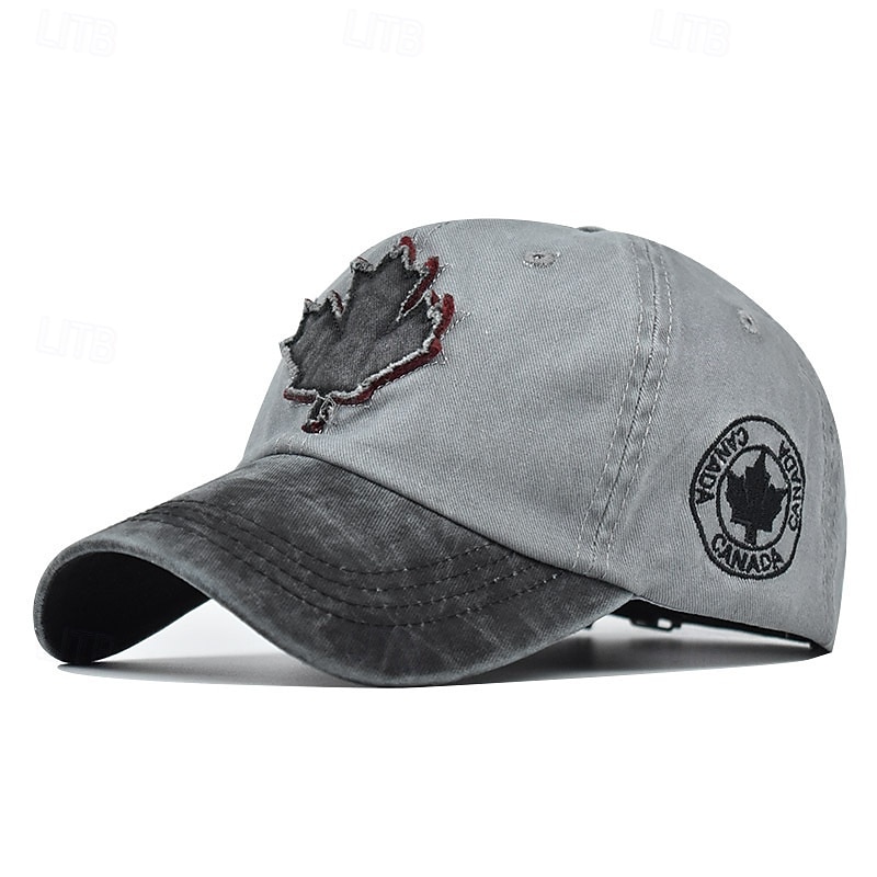 Vintage Canada Baseball Cap Maple Leaf Embroidered  Distressed Retro Dad Hat, Adjustable Cotton Outdoor Snapback Trucker Style, Unisex Casual Streetwear 2026 - $15.99 –P10