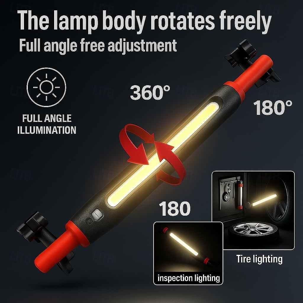 Barra de luz de trabajo LED magnética recargable, luz de mecánico debajo del capó para reparación de automóviles, garajes y talleres. &Detallando, luz de emergencia inalámbrica portátil con imán 2026 - $23.99 –P1