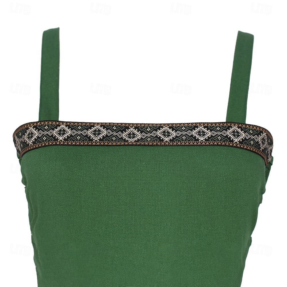 Retro / vintage Medieval Renascentist Lung Rochii Curea în Talie Viching Costume de fancy Pentru femei Viching Halloween Carnaval Târgul Renașterii LARP Petrecere cu tematică retro Adulți Rochie 2026 - $63.99 –P5