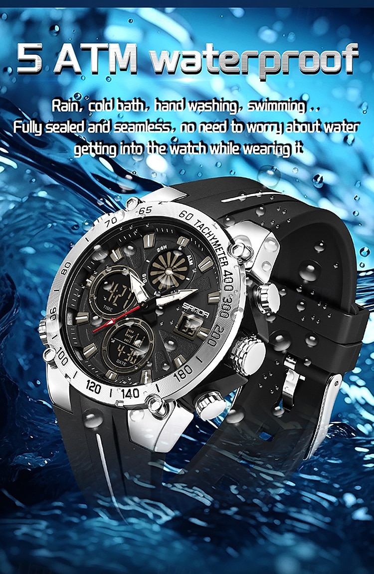 SANDA גברים שעון דיגיטלי מינימליסטי רטרו וינטג ' פאר ספורטיבי זורח שעון עצר Alarm Clock ספירה לאחור ג'ל סיליקון שעון 2026 - $38.99 –P12