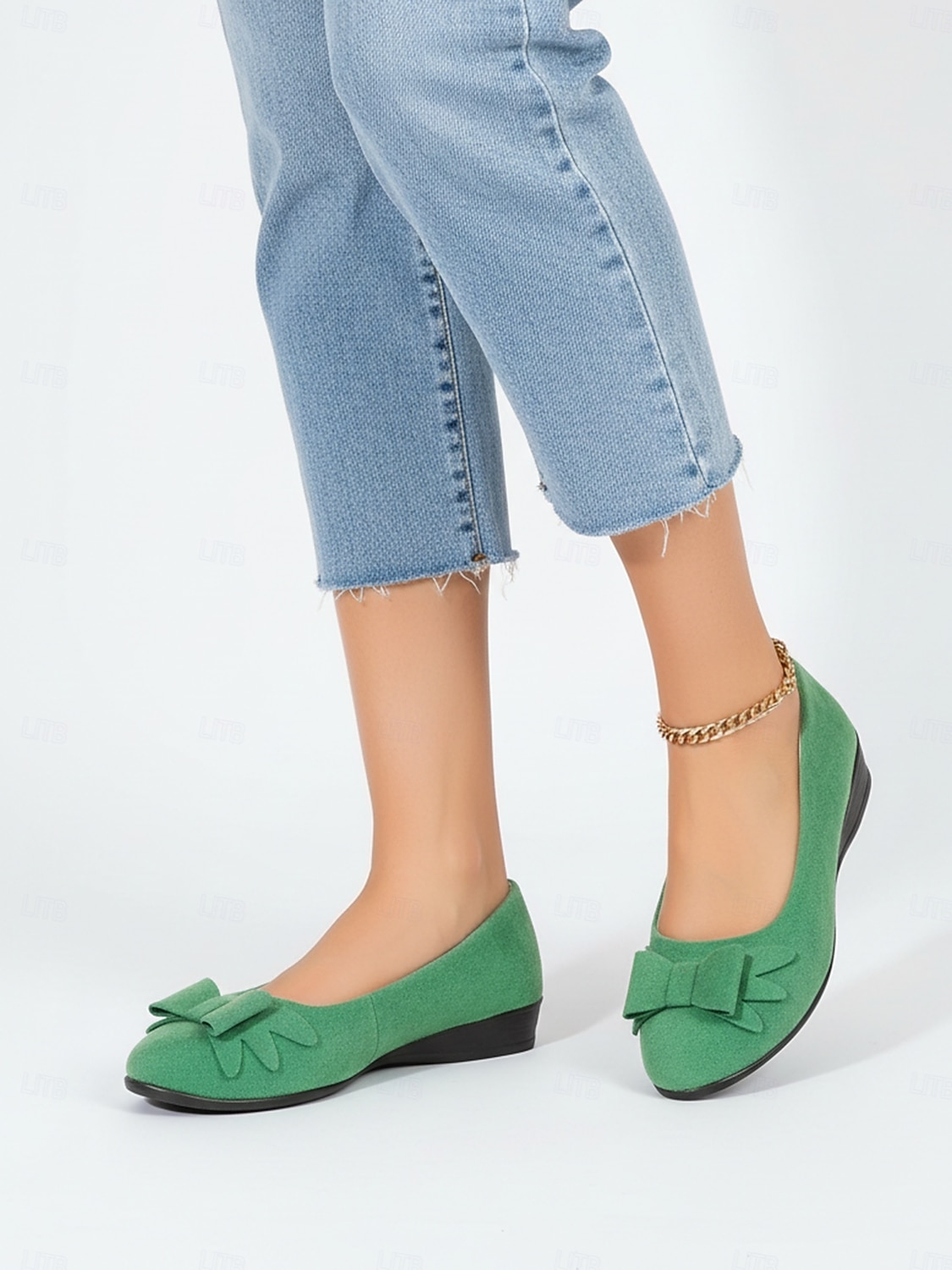 Γυναικείες μπαλαρίνες με πράσινο φιόγκο για την ημέρα του Αγίου Πατρικίου - casual slip-on άνετα παπούτσια με χαμηλό τακούνι, εορταστικό ιρλανδικό στυλ για παρελάσεις, πάρτι, εορταστικές εκδηλώσεις, 2026 - $10.99 –P2