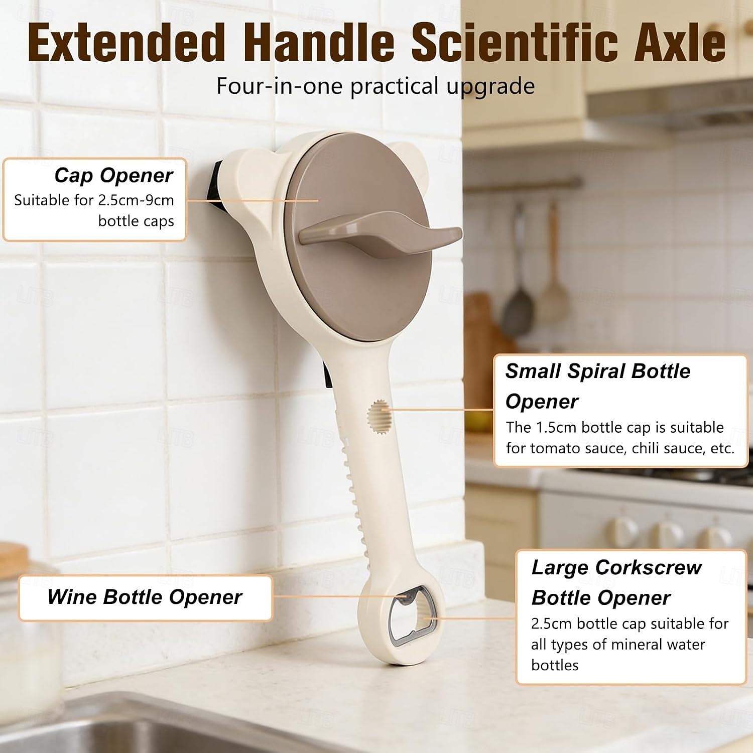 4 in 1 Multi-Purpose Jar Opener, 1Pc/2Pcs Adjustable Stainless Steel Jar Opener, Multi-Functional Retractable Jar & Bottle Openers, Multi Size Lid Tool for Jars Cans Wine Bottles, Home Kitchen Helper 2026 - $15.99 –P9