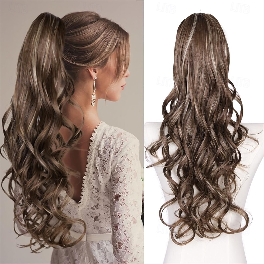 Extensión de cola de caballo para mujeres, extensiones de cabello de cola de caballo en capas de 26 pulgadas de largo, cola de caballo con cordón para mujeres negras, extensiones de cabello sintético 2026 - $22.99 –P1