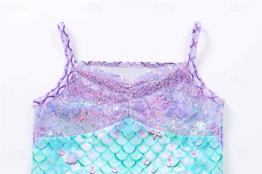 sereia Princesa sereia Vestidos Fantasia de festa temática Fantasias for Para Meninas Crianças Carnaval Baile de Máscaras Festa Feriado de 2026 por $23.99 –P7