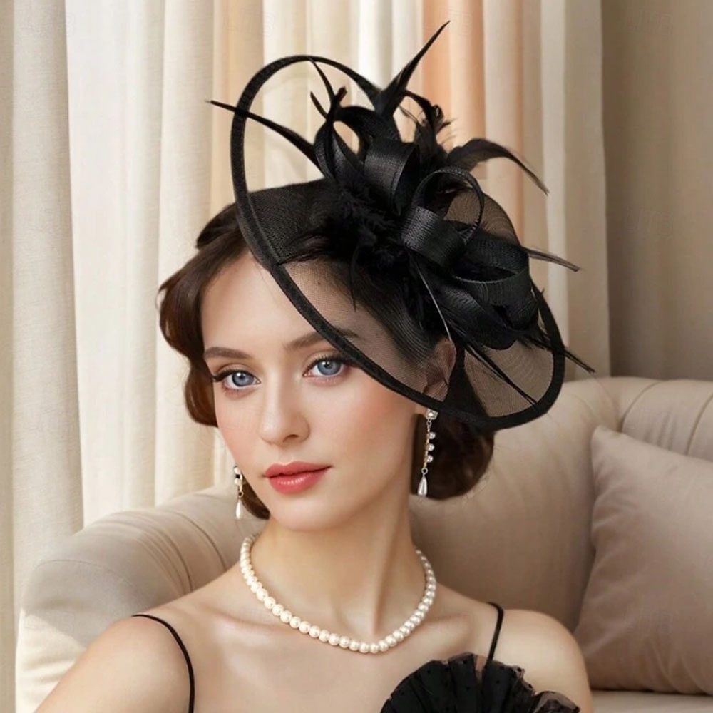 Derby Helm Tovenaar Vriendelijke vrouw Veer Kostuum Dames Maskerade Teaparty Ascot Paardenracefestival Volwassenen Helm 2026 - $29.99 –P1