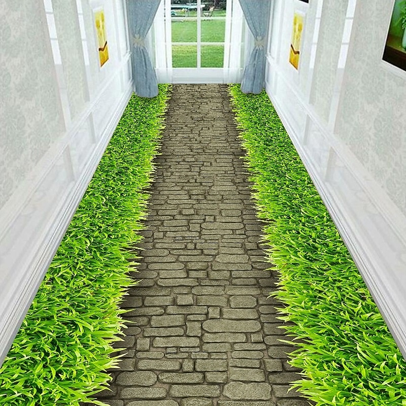 Loperkleed met 3D optische illusie, 2D plat bedrukt tapijt voor woonkamer, slaapkamer, volledige dekking, hal, gang, aanpasbare vloermat, antislip keukendeurmat 2026 - $8.99 –P8