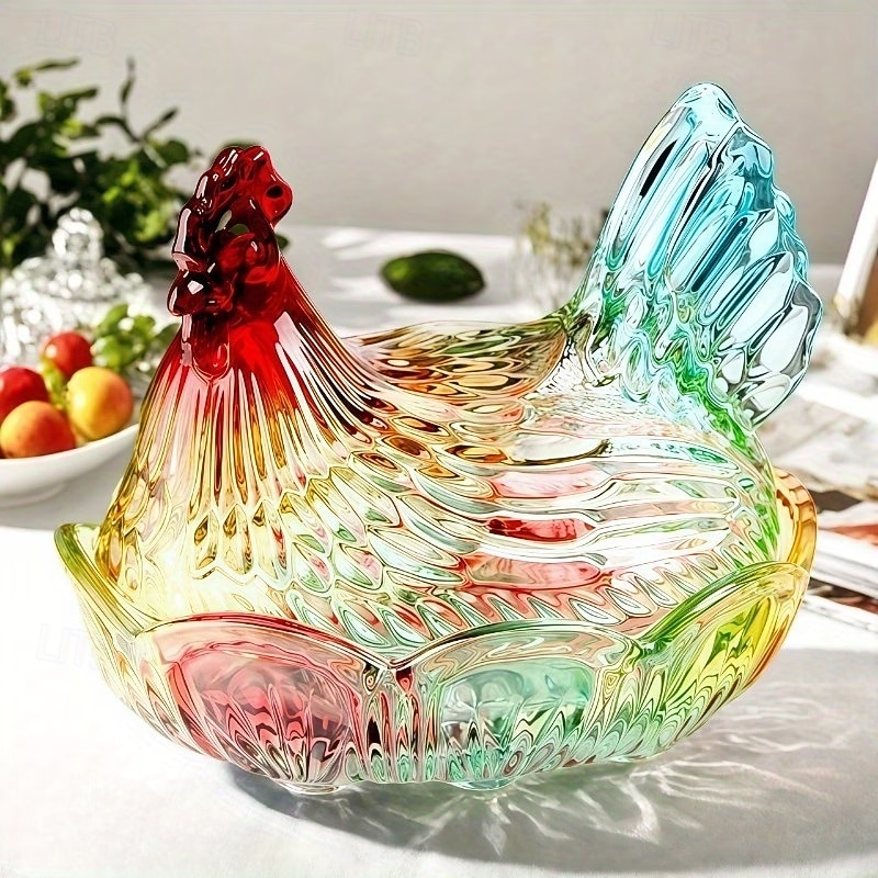 Potes de vidro cristal reutilizáveis em formato de galinha com tampas, ideais para guardar doces, frutas secas, salgadinhos ou como decoração de mesa. Também podem ser usados como prato para servir de 2026 por $62.99 –P2