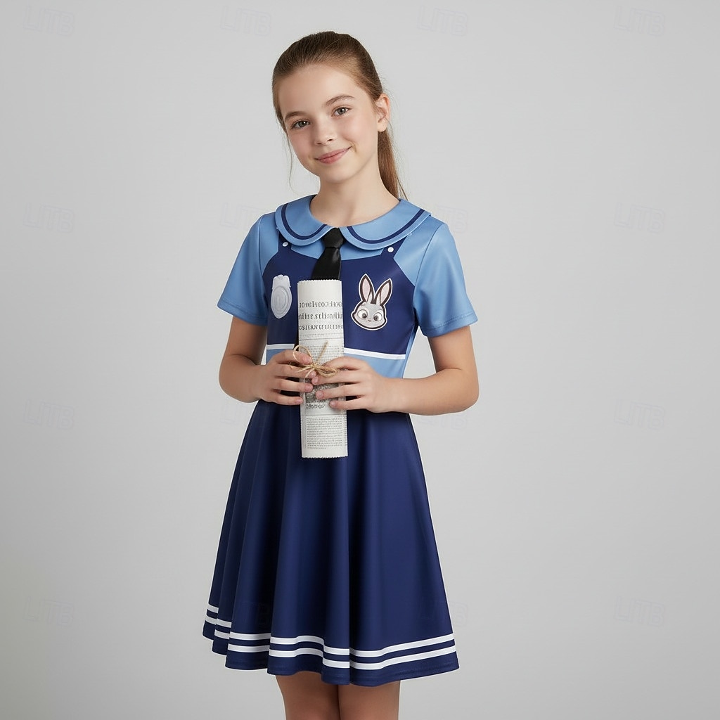 2026年 おとぎ話 動物探偵 アニマル ウサギ ドレス テーマパーティーコスチューム コスプレ for 女の子 子供用 カーニバル こどもの日 読書週間 日常  コレクション – $33.99 –P2