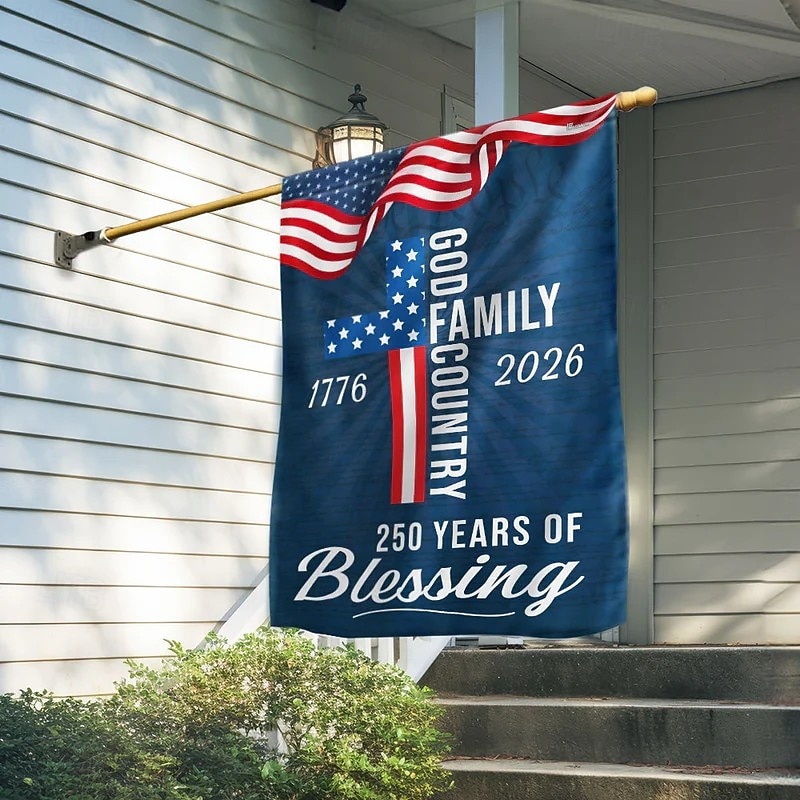 250-летие США, флаг в честь годовщины независимости Америки, 1776-2026, патриотический, благословенная нация, памятный баннер. 2026 - $11.99 –P3