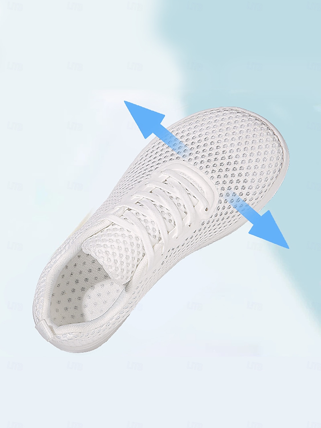Women's White Wide Fit Breathable Mesh Sneakers - Lightweight Mesh Walking Shoes for Resort Streets, Vacation Travel & Everyday Casual Comfort 2026 - $32.99 –P4