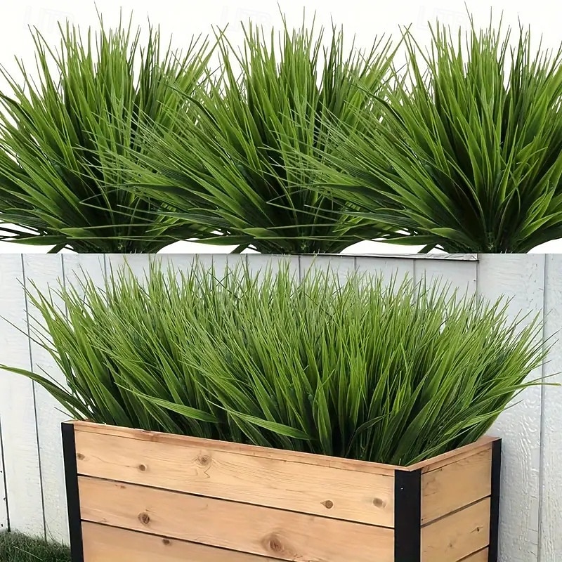 12 יחידות חבילות דשא אביב מלאכותי, צמחי ירק מלאכותיים עם 7 מזלגות, גבעולי דשא מלאכותיים לקיר צמחים, גינה, בית &קישוט האירוע 2026 - $19.99 –P9