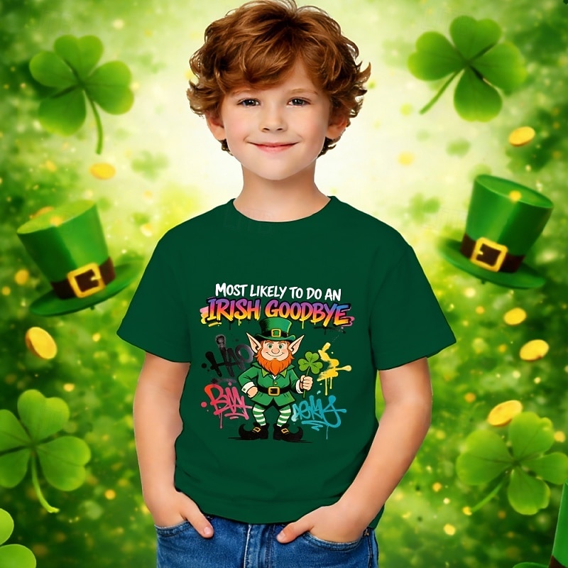 St. Patrick St. Paddy's Day Boys' 3D Graphic Cartoon Funny Slang 67 T shirt Tee Short Sleeve 3D Print Summer Spring Sports Fashion Streetwear Kids 4-12 Years Crew Neck Casual Daily Outdoor Regular Fit 2026 - $14.49 –P3