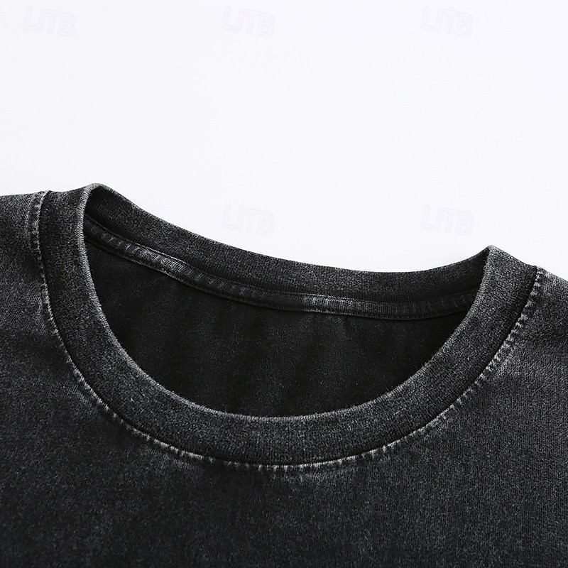 Herren Baumwoll-T-Shirt Gewaschenes Hemd T-Shirt Kurzarm Rundhalsausschnitt Sommer Frühling Ganzjahres Einfarbig Einfach Retro Vintage Betrübt Tasche Stückgefärbt Gewaschen Lässig Urlaub Straße 2026 - $28.99 –P10