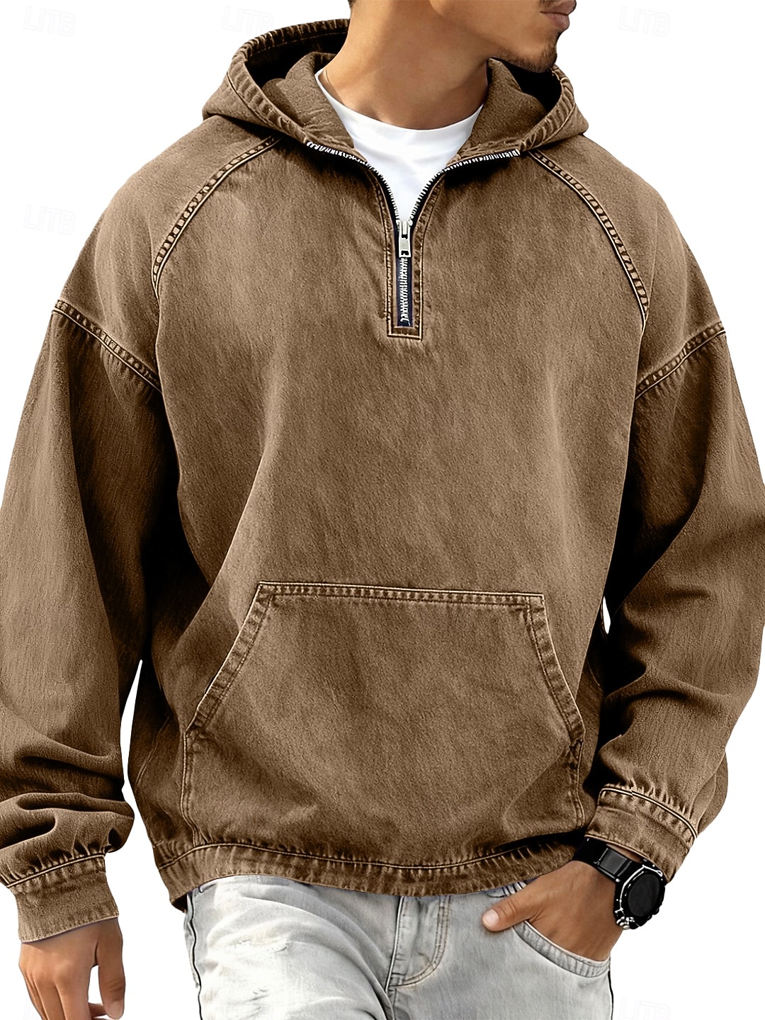 Per uomo Camicia di Jeans Camicia 100% cotone lavaggio acido Maglietta Manica Lunga Con Cappuccio Autunno & Inverno Primavera Autunno Semplice Vintage Streetwear Casual Con zip Stile Vintage Tinto in del 2026 a $39.99 –P10