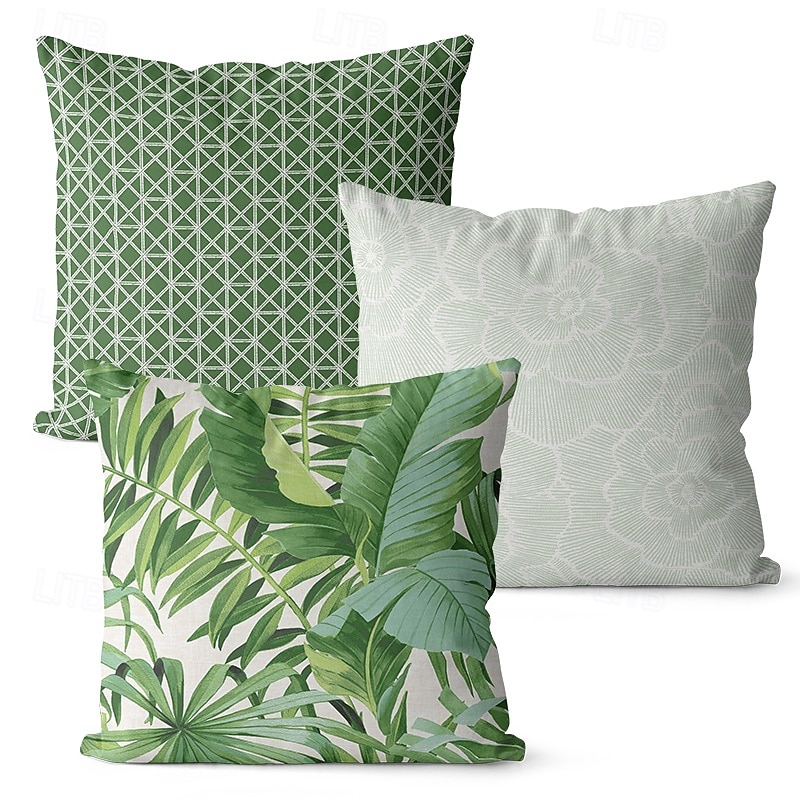 Nordic Green Plant Leaf Pattern Linen Throw Pillow Cover Decorative Cushion Cover for Sofa Bed Headboard Car and Nap Pillow Use 2026 - $11.99 –P8