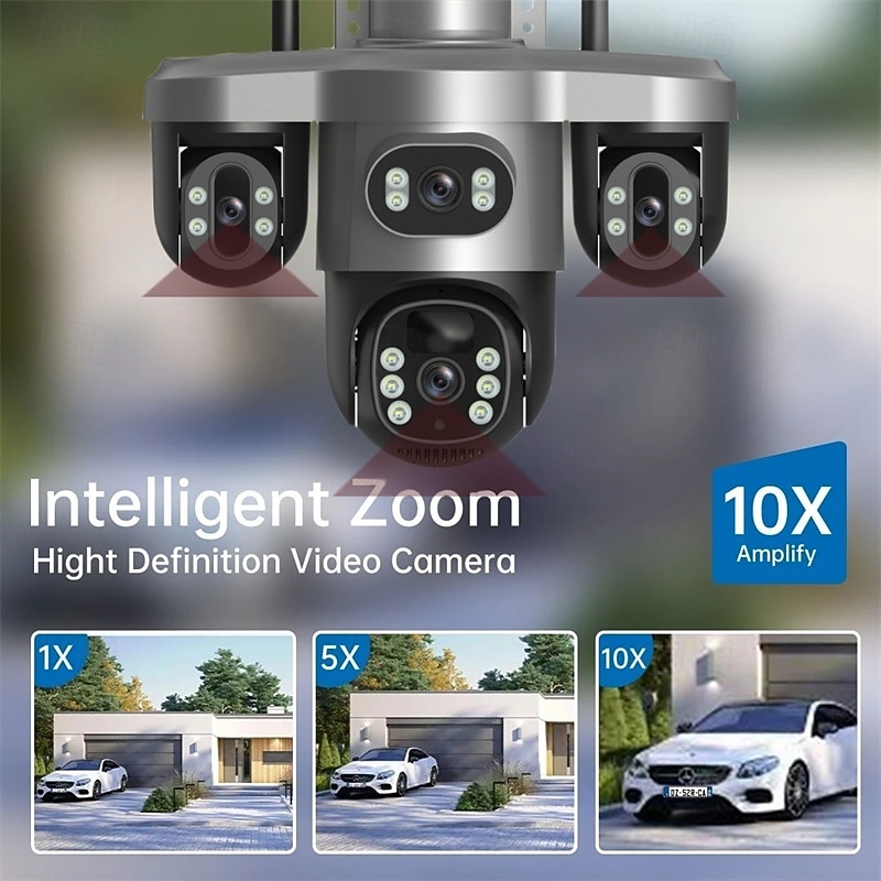8K Solar-Powered Surveillance Camera Full HD Triple Lens Color Night Vision Human Detection Two-Way Audio IP66 Waterproof Rating 2026 - $185.99 –P6
