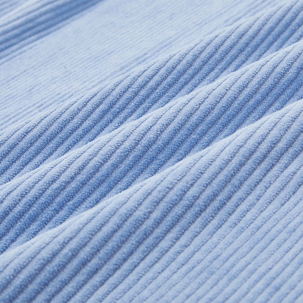 Муж. Вельветовая рубашка Футболка Рубашка с длинным рукавом Длинный рукав Молния Осень Зима Контрастных цветов Повседневные Текстурированный На каждый день 2026 - $25.99 –P2