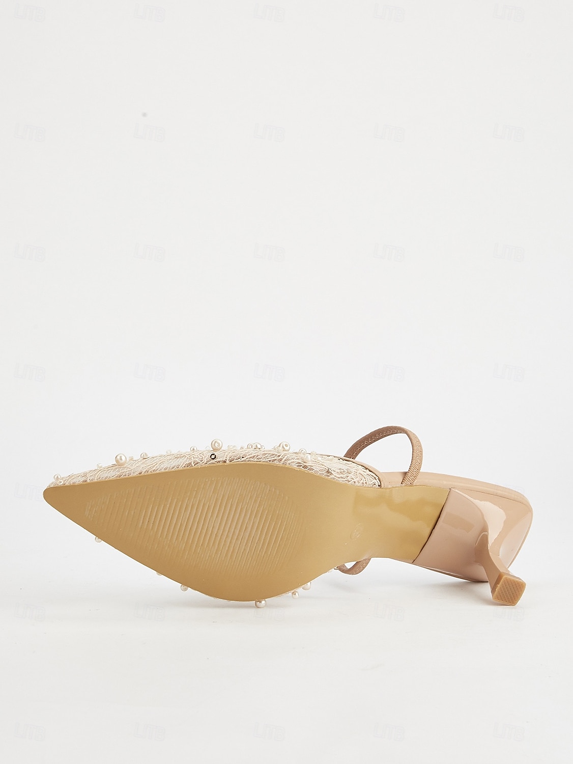Escarpins à bride arrière en maille nude et perles pour femmes, chaussures habillées élégantes à petit talon pour les invitées de mariage, en pelouse &mariage dans un jardin de 2026 ? $54.99 –P5