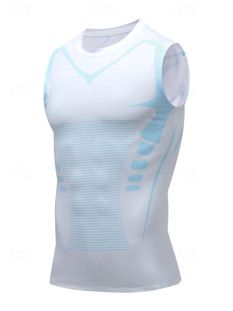 Voor heren Effen Training tanktop Hardlooptanktop Fitness tanktop Zomer Mouwloos Sneldrogend Compressie Vochtregelerend Sportschooltraining Actieve training Oefening Zwart Wit White + Gray 2026 - $6.49 –P3