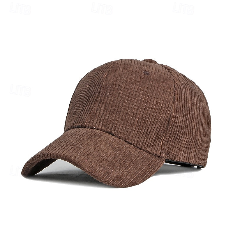 Unisexe Casquette de baseball Noir Jaune Velours côtelé Bandes Pur Chaud ancien Occasionnel Occasionnel Quotidien Vêtements de rue Couleur Unie Protection solaire de 2026 ? $9.49 –P2