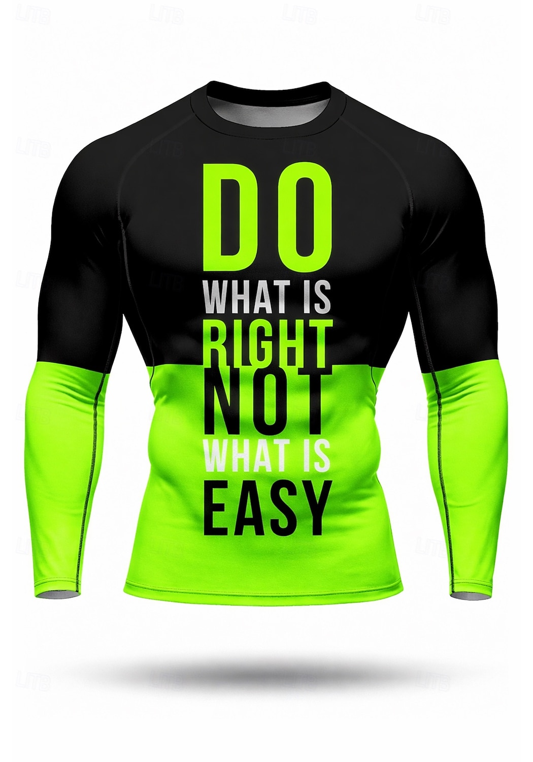 Муж. Футболка для бега Компрессионная футболка 3D печать Цветовые блоки Длинный рукав Основной слой Весна Осень Контрастных цветов Быстровысыхающий Сжатие видеоизображений Для тренировки Power Flex 2026 - $18.99 –P6