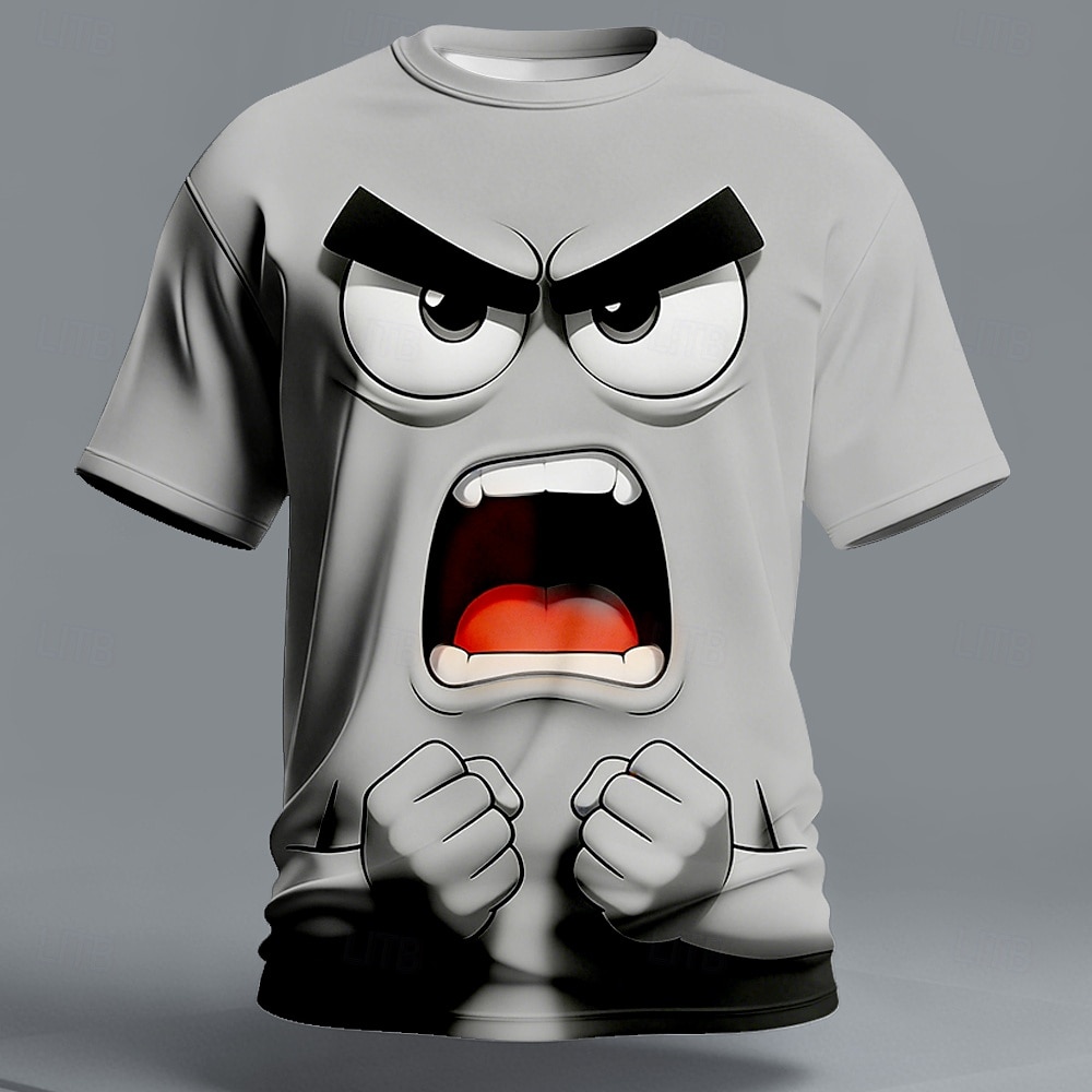 Homme Illusion d'optique 3D Émoticônes amusantes T-shirt Manche Courte T-shirt Impression 3D Col ras du cou Chemise Exagéré Designer Quotidien Club Soirée Bleu Jaune Orange Été Printemps Toutes de 2026 ? $21.99 –P6