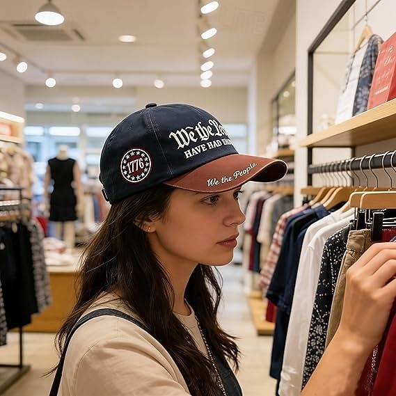 Gorra de béisbol patriótica bordada "We the People" con diseño de libertad de 1776, gorra ajustable vintage tricolor para hombres y mujeres. 2026 - $20.99 –P6
