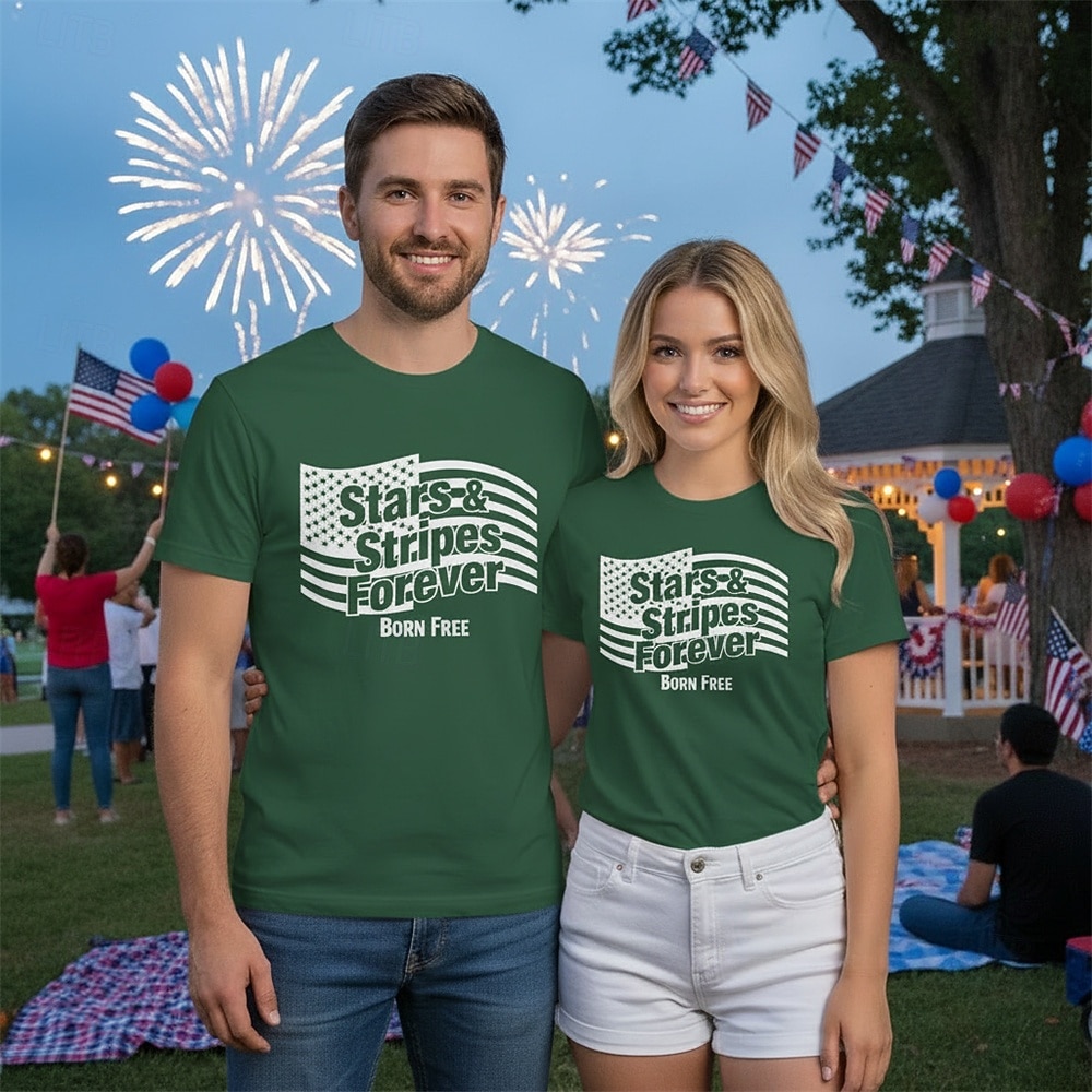 Patriotic T-shirt Graphic Tee USA Retro Vintage Patriotic T-shirt Sleeve 1776-2026 for Unisex Adults' 3D Print  for Independence Day / the Fourth of July 4th of July Party 2026 - $20.99 –P2