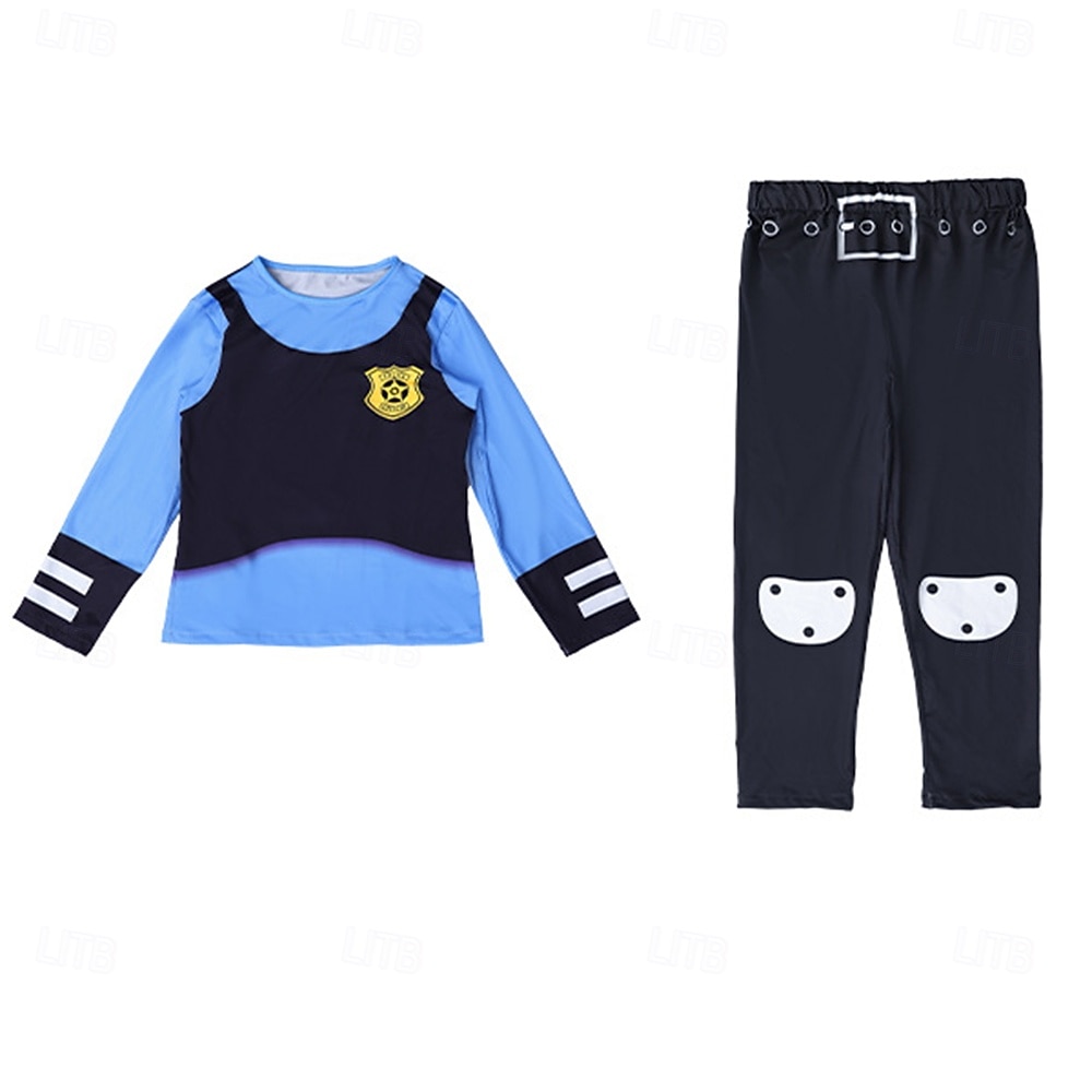 Märchen Tierdetektiv Hasenpolizei Outfits Themenparty-Kostüm Film Cosplay for Mädchen Kinder Karneval Kindertag Buchwoche Party 2026 - $27.99 –P11