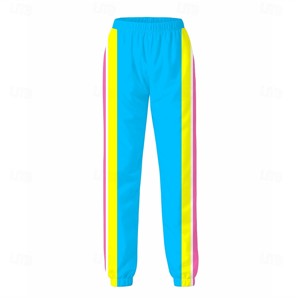Hippie Anos 80 Estilo de rua Calças Roupa Jaqueta Manga Comprida Discoteca Geométrica Fantasia Unisexo Fantasia de Carnaval Baile de Máscaras Casual Dia a Dia Festas & Noite Adulto Blusa Calças de 2026 por $51.99 –P5