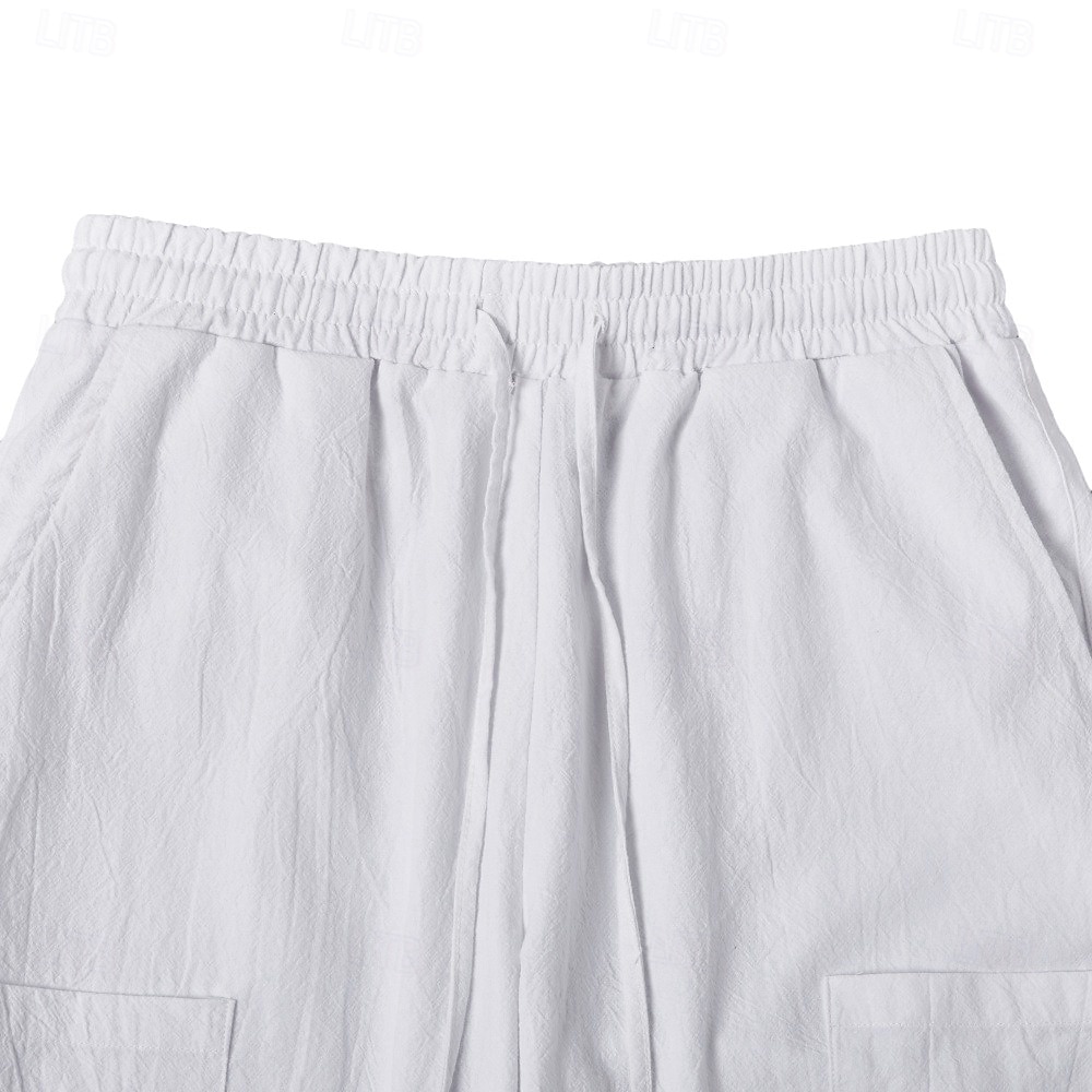Per uomo Pantaloni di Lino Pantaloni Pantaloni Estivi Pantaloni Larghi Pantaloni Corti Coulisse Elastico in vita Semplice Comodità Traspirante Lunghezza intera Casuale Quotidiano All'aperto Vacanza del 2026 a $28.99 –P3