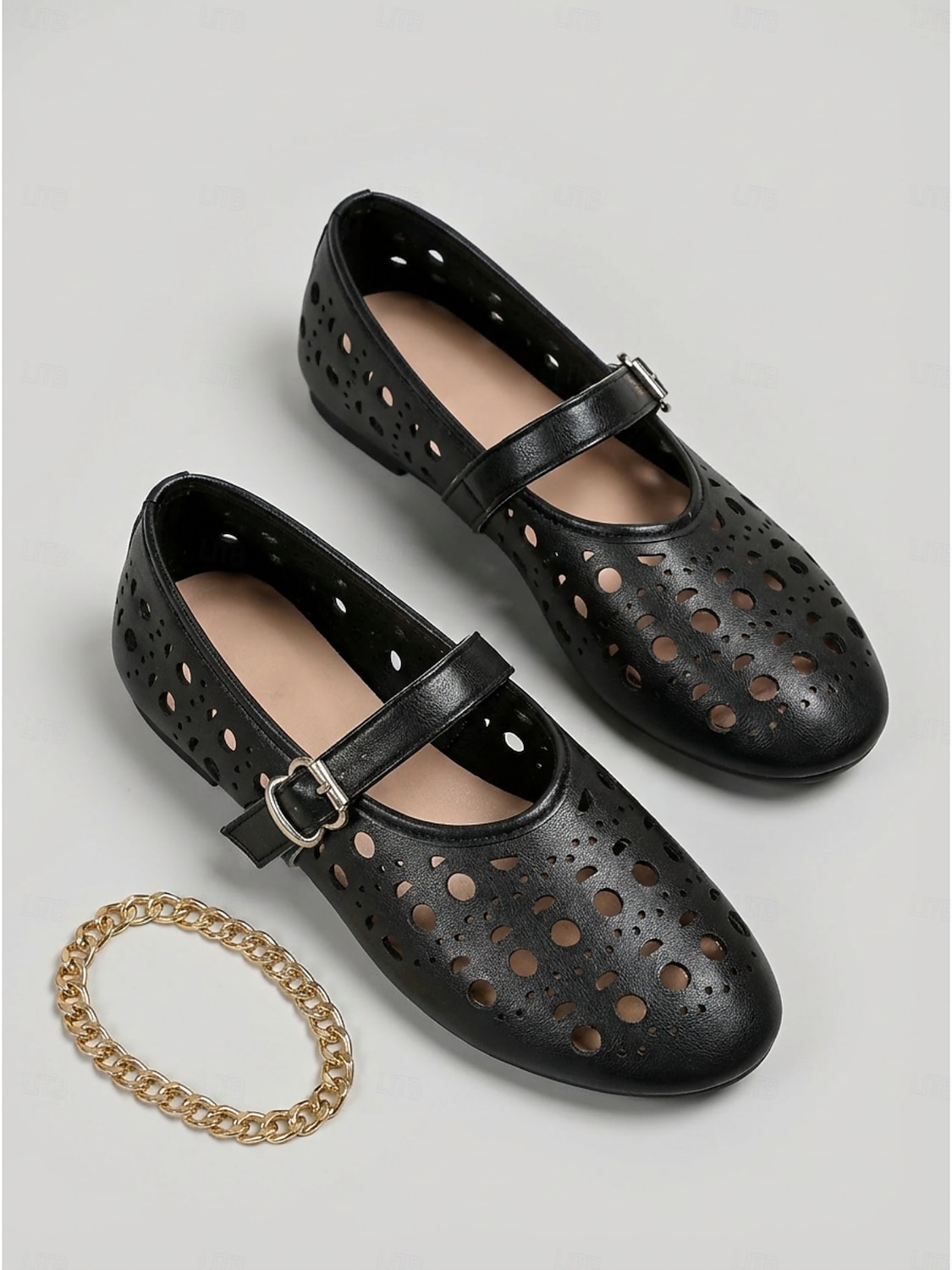 ballerine Mary Jane bianche tagliate al laser da donna - scarpe da ballo traspiranti con cinturino e fibbia per resort all'aperto, vacanze tropicali &viaggio estivo del 2026 a $19.99 –P8