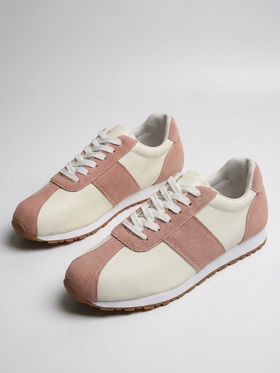 scarpe da ginnastica leggere alla moda da donna - scarpe basse chic con contrasto rosa per donna, ideali per viaggi estivi, passeggiate e outfit casual del 2026 a $26.99 –P2