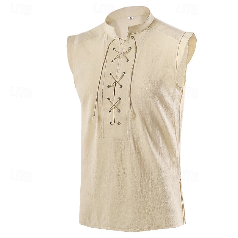 Médiéval Renaissance Costume élégant Guerrier Chevalier Viking Déguisement Homme Viking Fantaisie Halloween Carnaval Performance LARP Foire de la Renaissance Adulte Chemise Pantalon Ceinture de 2026 ? $108.99 –P8