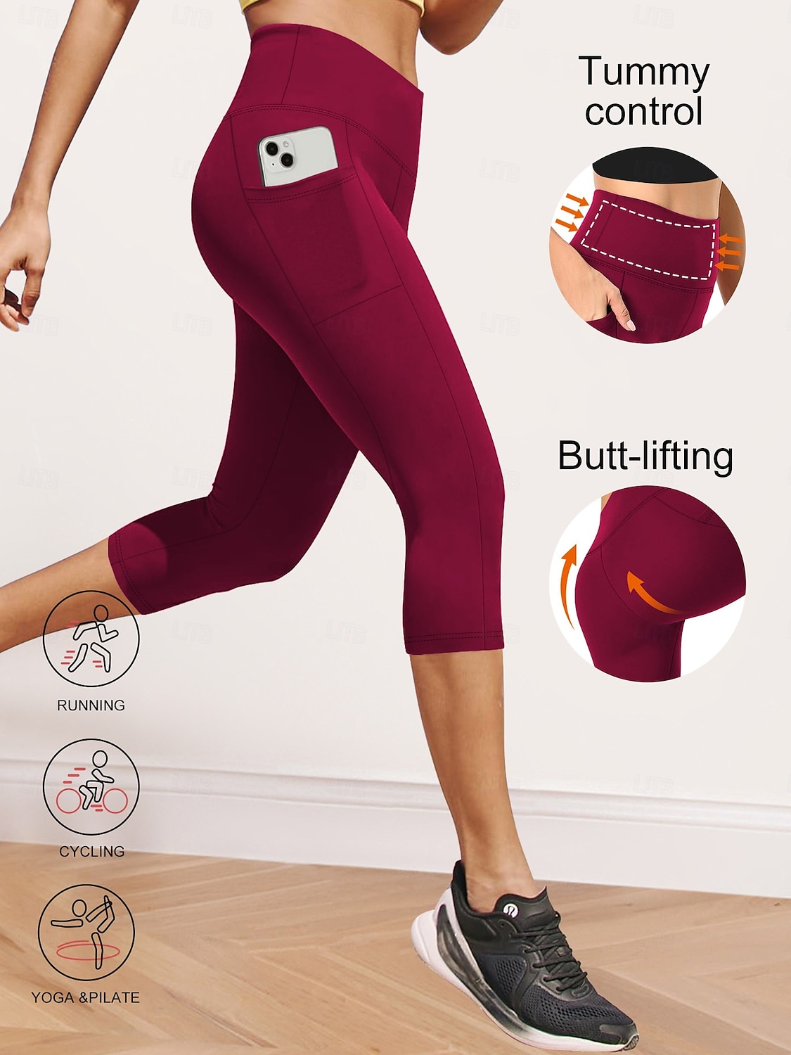 Damen Leggings Urlaub Mode Streetwear Wadenlang Hohe Taille Einfach Elastischer Bund Bequem Komfort Weich Hohe Elastizität Innen Yoga Dunkelgrau Wein Marinenblau Schwarz Frühling Herbst Lässiger 2026 - $16.99 –P11