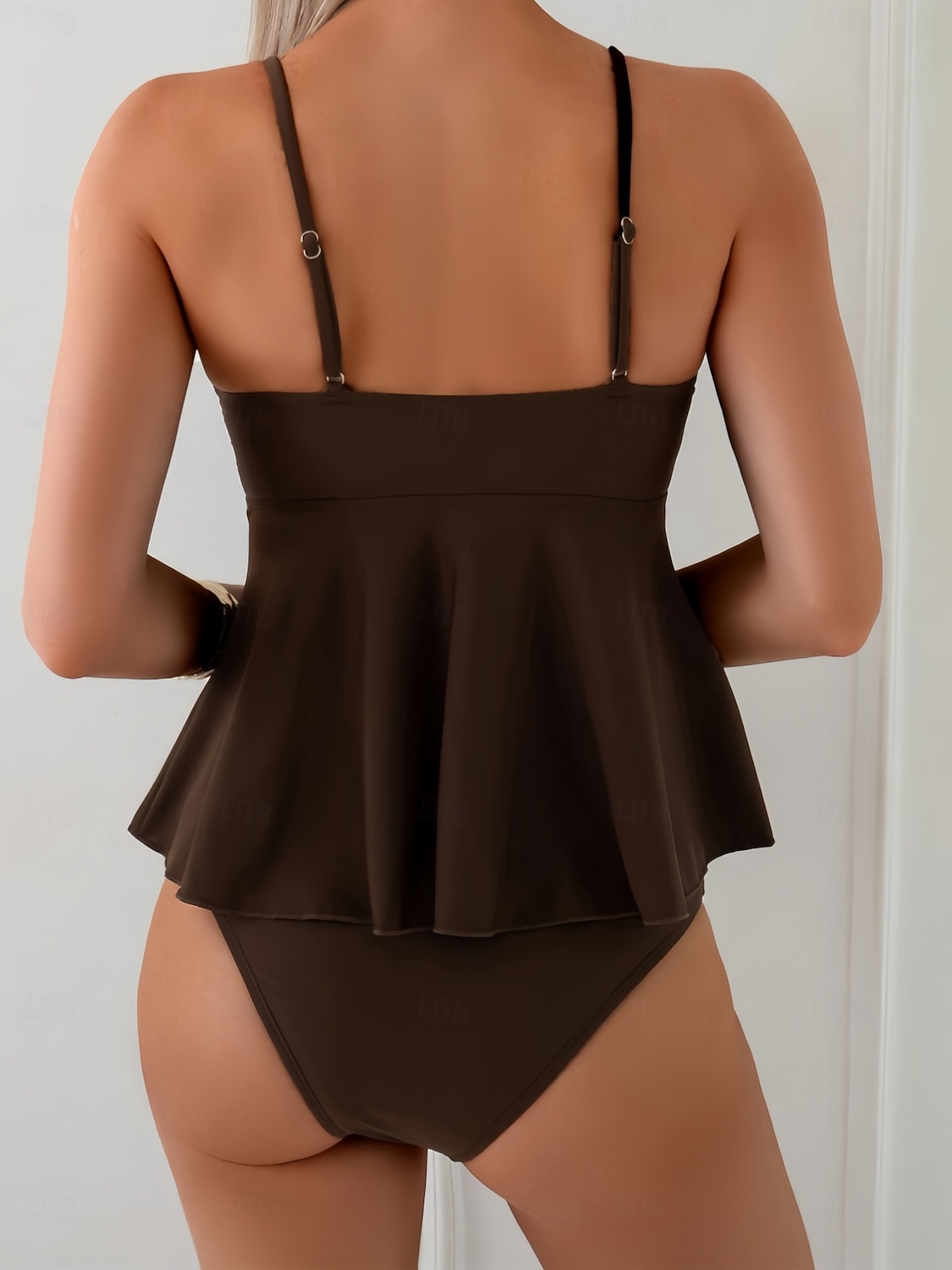 Γυναικεία Μαγιό τανκίνι 2 κομμάτι Προκλητικό Μαγιό Λεπτό Εξώπλατο Διακοπές Ρούχα παραλίας Συμπαγές Χρώμα Λαιμόκοψη V Αμάνικο Μαγιό 2026 - $28.99 –P5