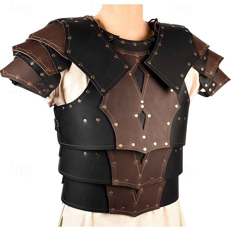 Retro Vintage Medieval Renascentista Armas e Armaduras Armadura de Ombro Cavalheiro Ranger Fantasia Homens Dia Das Bruxas Carnaval feira renascentista LARP Adulto Colete Armadura de Ombro de 2026 por $87.99 –P3
