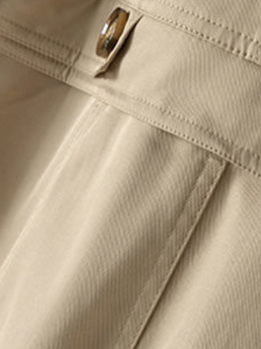 Per donna Giacca Casual Trench Confortevole Traspirante Tasca Bottoni Elegante Moda Casual Semplice Casuale Vacanza Streetwear Abbigliamento quotidiano Monopetto Regolare Collo ripiegato Vestibilit del 2026 a $41.99 –P4